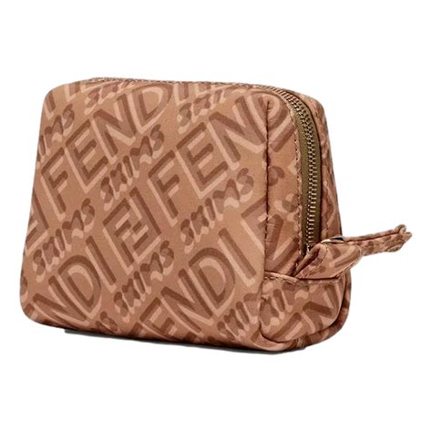 fendi x skims makeup bag|FENDI x Skims Nylon Sand Beauty Pouch 8N0171 .